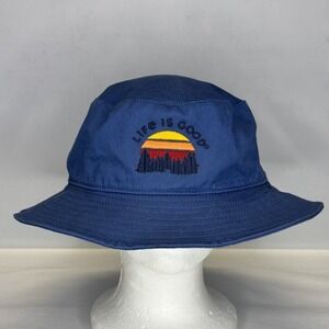 Life Is Good Forest Sunset Blue Chill Bucket Cap Hat